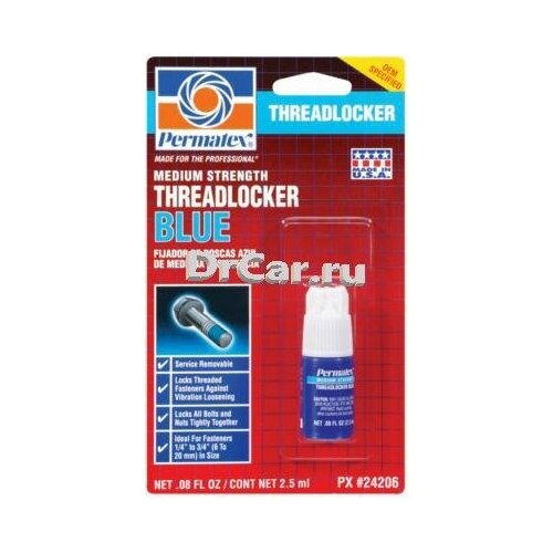 Фиксатор резьбы Фиксатор резьбы Permatex Medium Strength Threadlocker BLUE