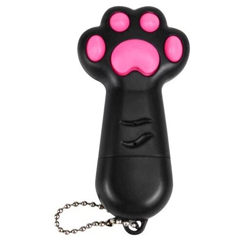 Игрушка для кошек / Лазерная указка 3в1 / фонарь, УФ лампа, USB /Лапка Black
