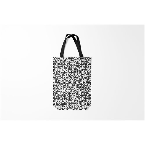фото Сумка-шоппер / 31х42 см / популярные иллюстрации / узоры пиксельный узор burnettie