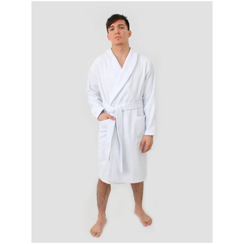 Халат Impresa, размер 54(XXL), белый халат impresa размер 30 серый