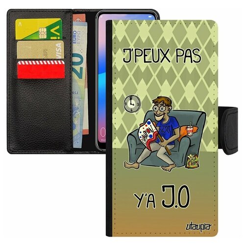 фото Чехол книжка на телефон xiaomi redmi 6a, "не могу - олимпийские игры!" комикс карикатура utaupia