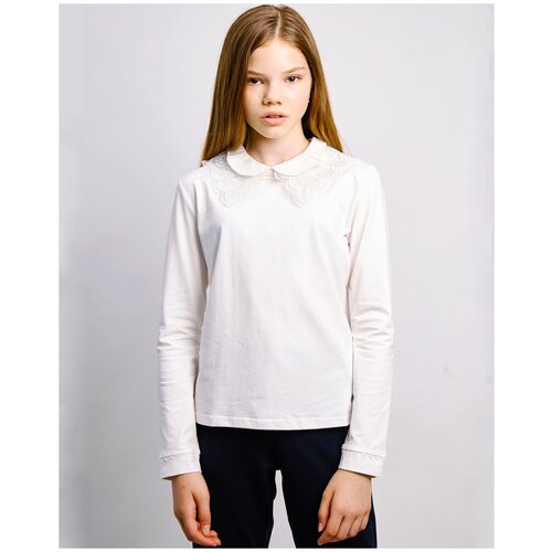 Школьная блуза miasin, размер 158, белый школьная блуза размер 158 белый