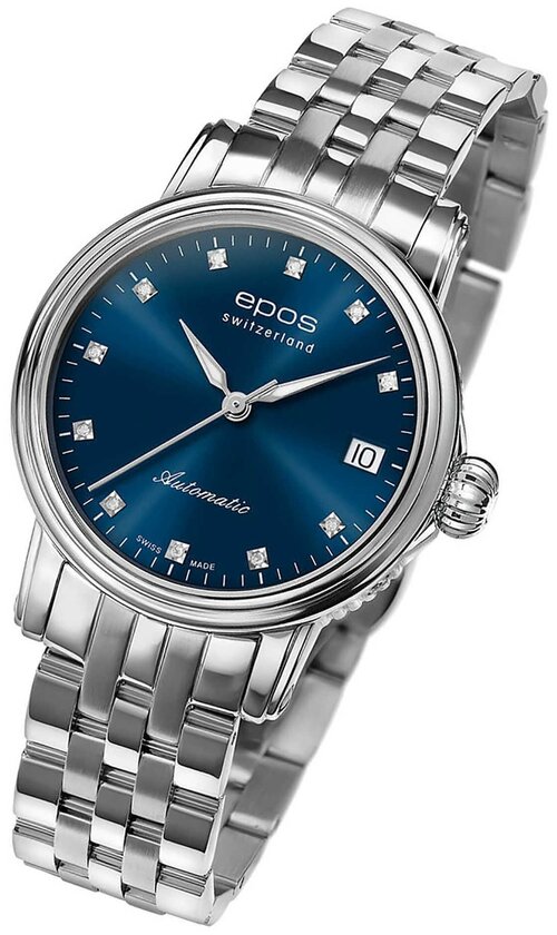 Наручные часы Epos 4390.152.20.86.30, серебряный, синий