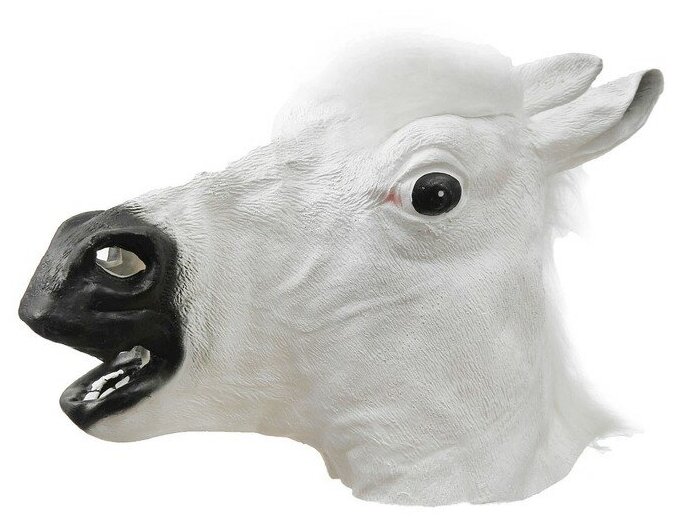 Карнавальная маска "Лошадь", цвет белый 1208661