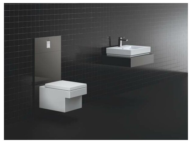 Унитаз подвесной безобод. GROHE Cube Ceramic 3924400H с сиденьем микролифт 394888000