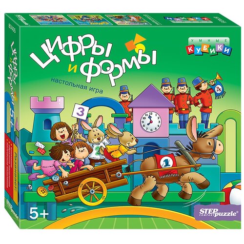 Настольная игра Step puzzle Умные кубики. Цифры и формы настольная игра step puzzle умные кубики буквы