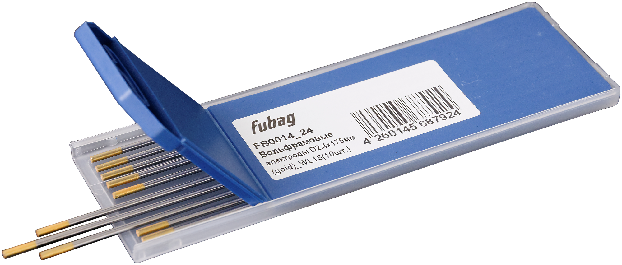 Вольфрамовые электроды Fubag для сварки WL15 Gold диаметр 2.4 мм