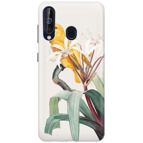 фото Re:pa накладка transparent для samsung galaxy a60 / m40 с принтом "желтый попугай"