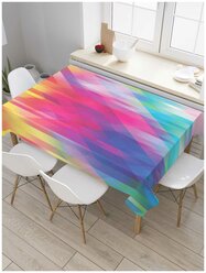 Скатерть прямоугольная JoyArty на кухонный стол "Радужный муар" из оксфорда, 120x145 см