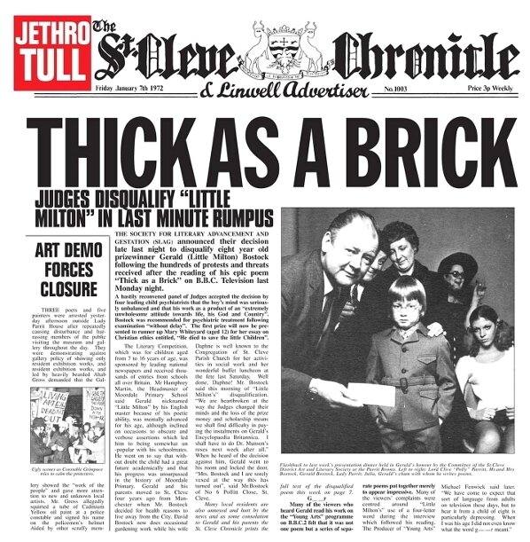 Jethro Tull Thick As A Brick Виниловая пластинка Parlophone - фото №1
