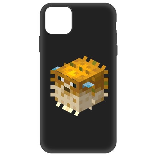 Чехол-накладка Krutoff Soft Case Minecraft-Иглобрюх для Apple iPhone 11 Pro Max черный чехол накладка krutoff soft case minecraft алекс для apple iphone 11 черный