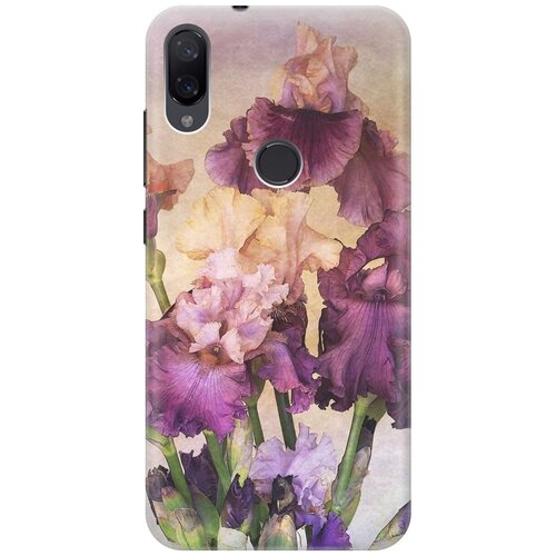 фото Re:pa накладка transparent для xiaomi mi play с принтом "фиолетовые цветы"