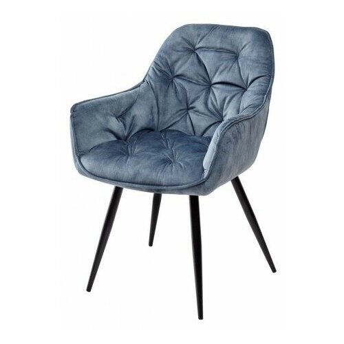 фото Стул malta 912-05 голубой, велюр/черный каркас м-сити