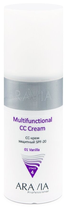 ARAVIA Professional, СС-крем защитный SPF-20 Тон 01 Face Cream, 150 мл