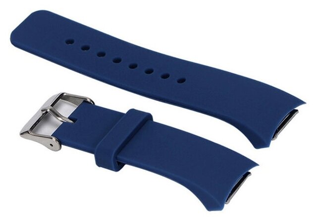 Сменный ремешок браслет MyPads Polimerico из качественного гипоаллергенного силикона для смарт-часов Samsung Gear S2 R720 (Синий)