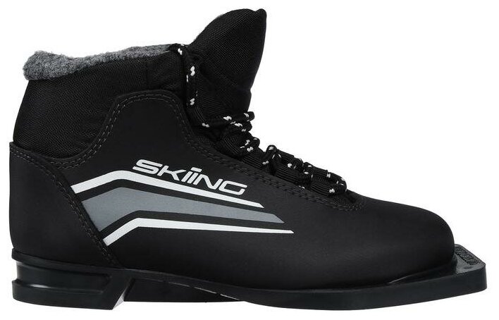 Ботинки лыжные TREK Skiing1 NN75 ИК, цвет чёрный, лого серый, размер 44 Trek .