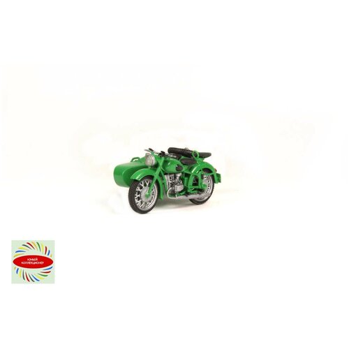 К-650 мотоцикл с коляской (зеленый), Юный коллекционер модель в масштабе 1:43