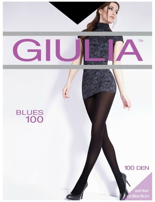 Колготки  Giulia Blues, 100 den, размер 5, черный