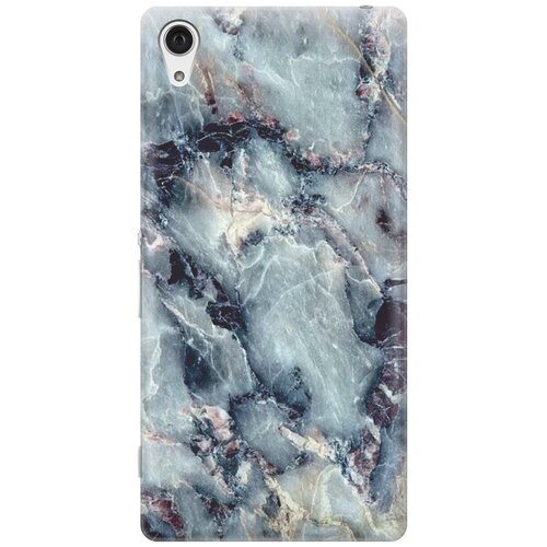 фото Re:pa накладка transparent для sony xperia z2 с принтом "бледно-синий мрамор"