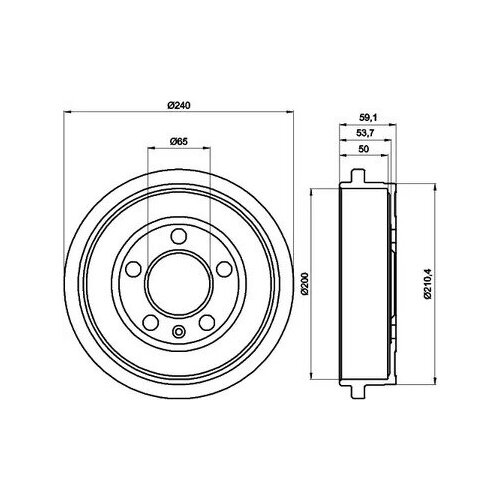 Барабан Тормозной Pagid^8dt 355 300-371 HELLA PAGID арт. 8DT 355 300-371