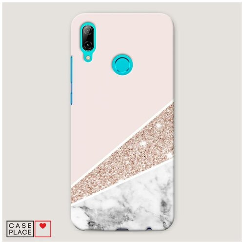 фото Пластиковый чехол "блестящий розовый мрамор" на huawei p smart 2019 / хуавей п смарт 2019 case place