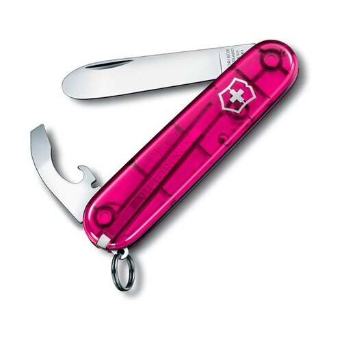 Victorinox нож my first , 84 мм, 9 функций, полупрозрачный розовый нож victorinox cadet 84 мм 9 функций серебристый