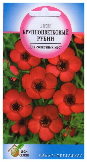 Лен Рубин, красный, 50 семян
