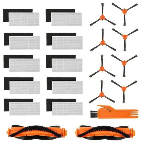 Набор запасных частей Kyvol (Боковая щетка: 8 шт, основная щетка:2 шт, фильтрующая губка: 10 шт, HEPA-фильтр: 10 шт, чистящая щетка: 1 шт