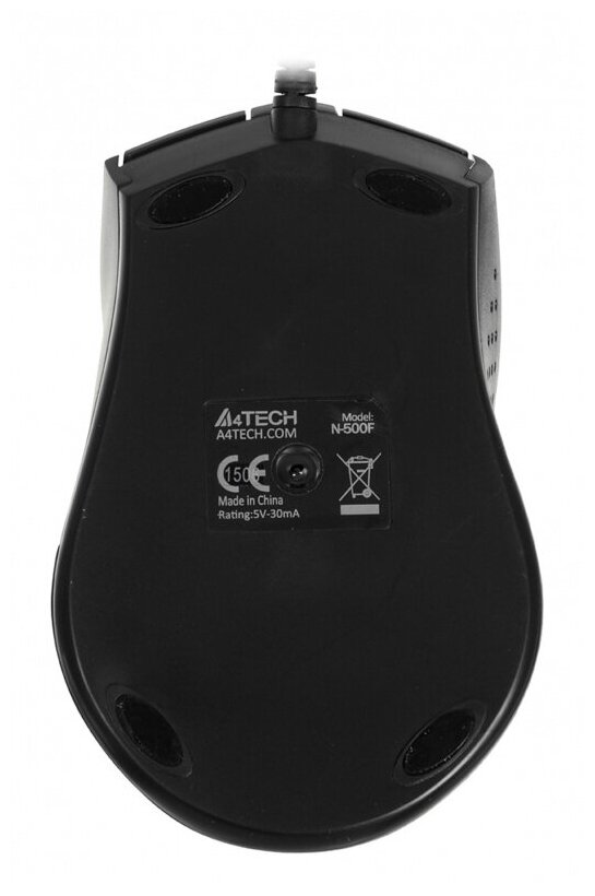 Мышь A4Tech V-Track Padless N-500F черный оптическая 1000dpi USB 4but - фотография № 2