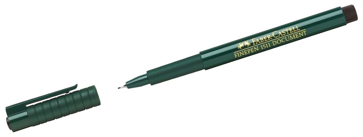 Комплект 10 шт, Ручка капиллярная Faber-Castell "Finepen 1511" черная, 0.4мм
