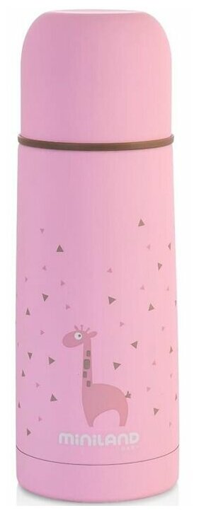 Термос Miniland для жидкостей Silky Thermos 350 мл розовый - фотография № 2