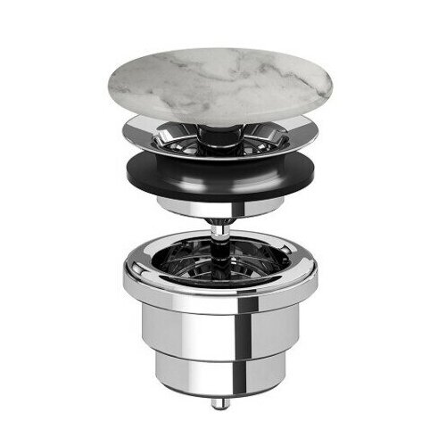 CIELO Донный клапан, CIELO, назначение-универсальный, цвет-Carrara Statuario, PIL01 CS