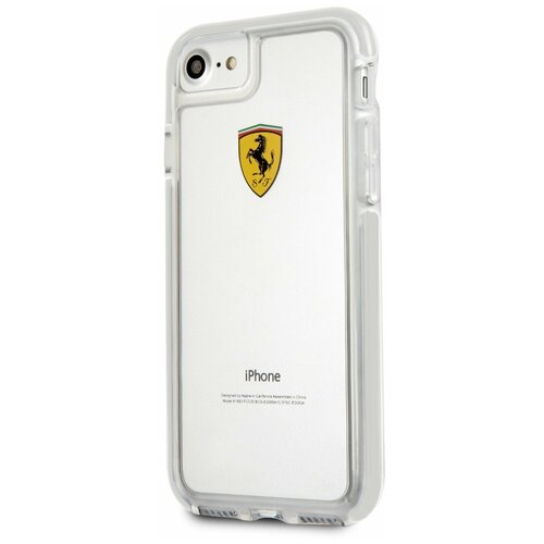 фото Чехол ferrari для iphone 7/8 shockproof hard pc transparent