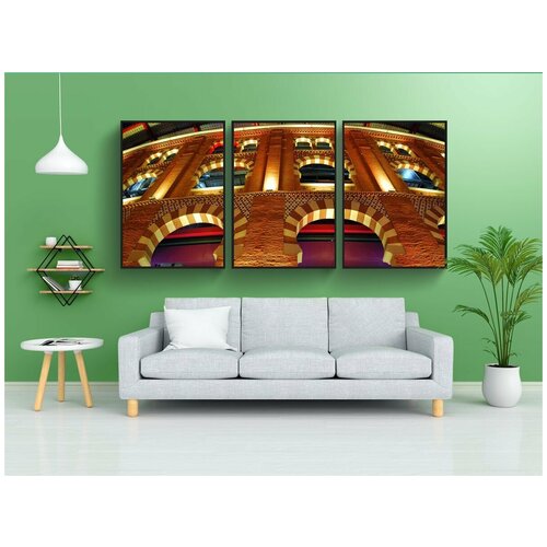 фото Набор модулных постеров для интерьера "арена, барселона, огни" 60x90 см. в тубусе, без рамки lotsprints