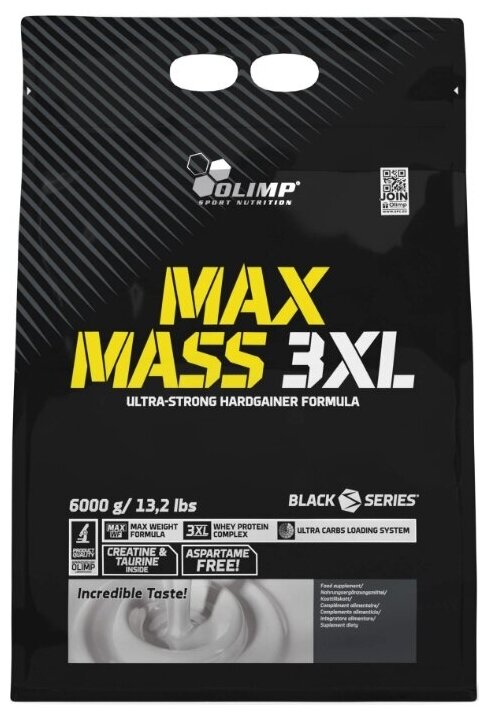 Гейнеры высокоуглеводные Olimp Max Mass 3XL (6000 г) Шоколад