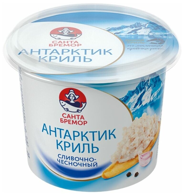 Паста Санта Бремор Антарктик криль сливочно-чесночный из морепродуктов, 150г