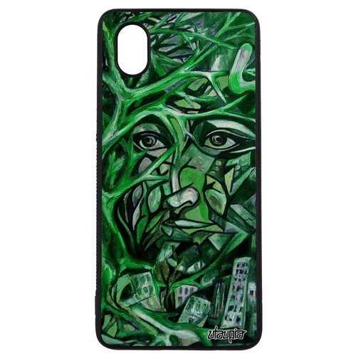 фото Красивый чехол на смартфон // galaxy a01 // "взгляд" стиль стрит-арт, utaupia, зеленый