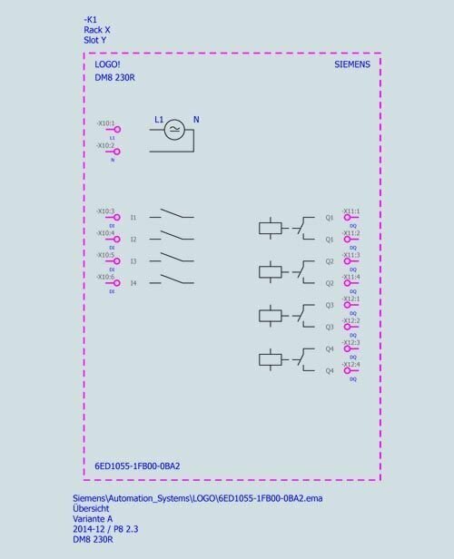 SIEMENS Модуль расширения 6ED1055-1FB00-0BA2 LOGO! DM8 230R 230В, 4DI/4DO — фото 4