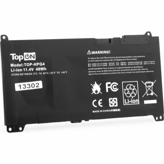 Аккумулятор Topon для ноутбука HP G4 440. 11.4V 48Wh. PN: RR03XL