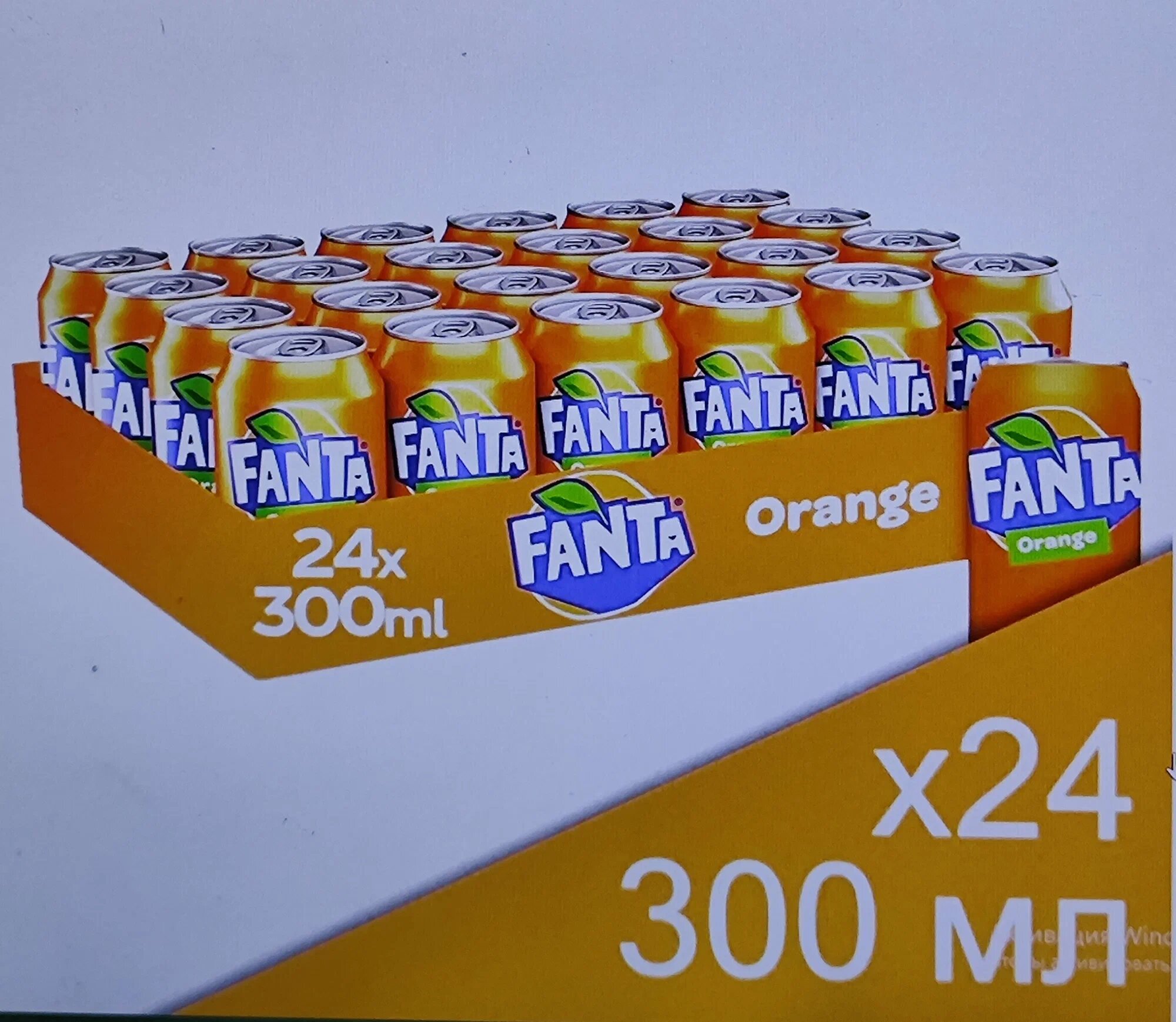 Fanta, 0.3л, 24 шт, банка, газированный напиток жб Фанта