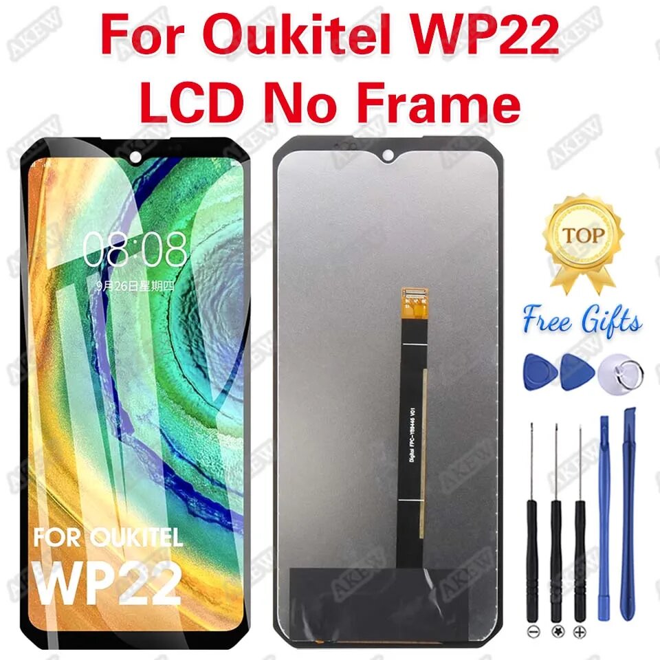 ЖК-дисплей 6,58 "для Oukitel WP22, новый сенсорный экран 100% дюйма для OUKITEL WP22, тест WP 22, дигитайзер в сборе для замены телефона, Oukitel WP22 LCD