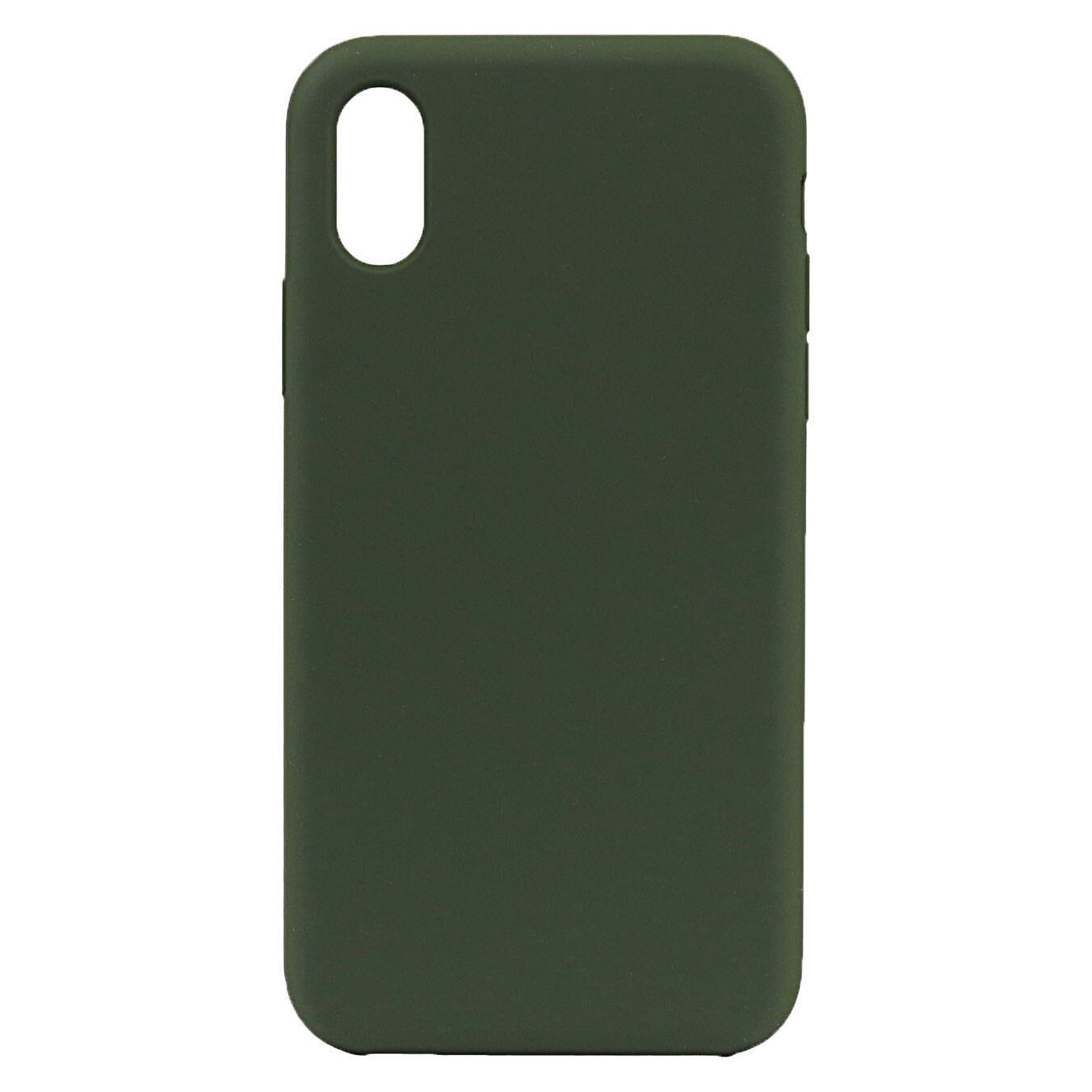 Чехол для iPhone XS Max, G-Net Silicon Case, темно-зеленый