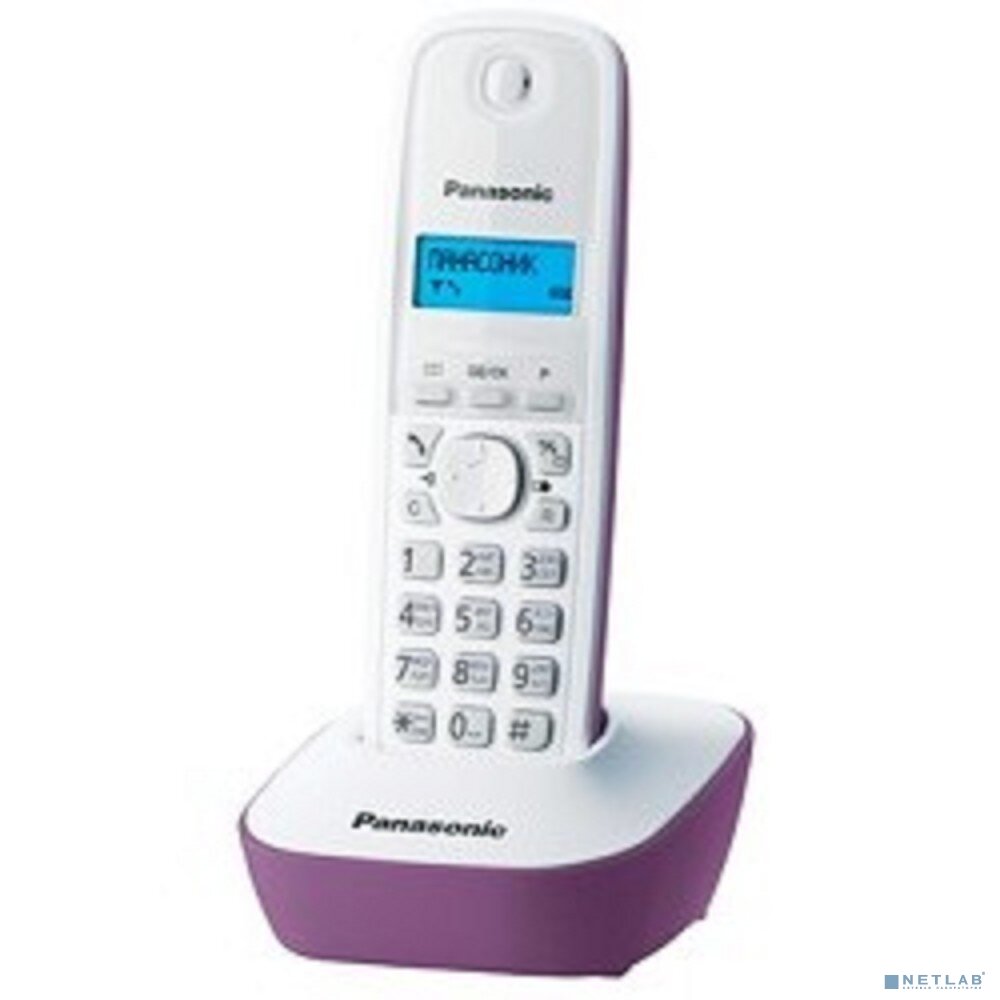 Радиотелефон Panasonic KX-TG1611 RUF DECT белый/сиреневый