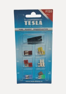 Изображение товара Предохранители штыревые MINI F120 набор (5А-1шт.7.5А-2шт.10А-2шт.15А-2шт.20А-2шт.25А-2шт.30А-1шт.) "TESLA"