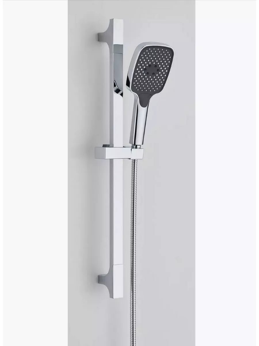 Душевая штанга с лейкой и шлангом Splenka S470.02  нержавеющая сталь цвет хром