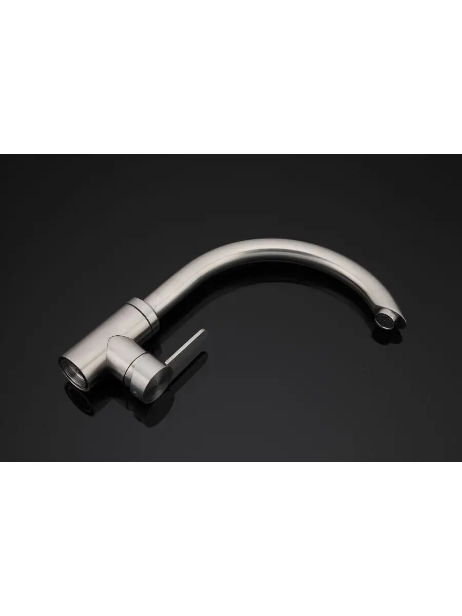 Смеситель для кухни Gappo G4099 однорычажный, нержавеющая сталь, сатин — фото 1