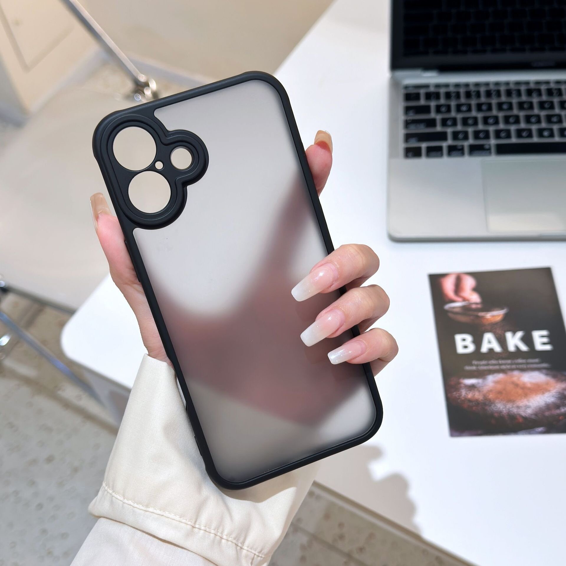 Чехол Creative Case для Apple iPhone 16 Plus (айфон 16 плюс) противоударный, чёрный — фото 1