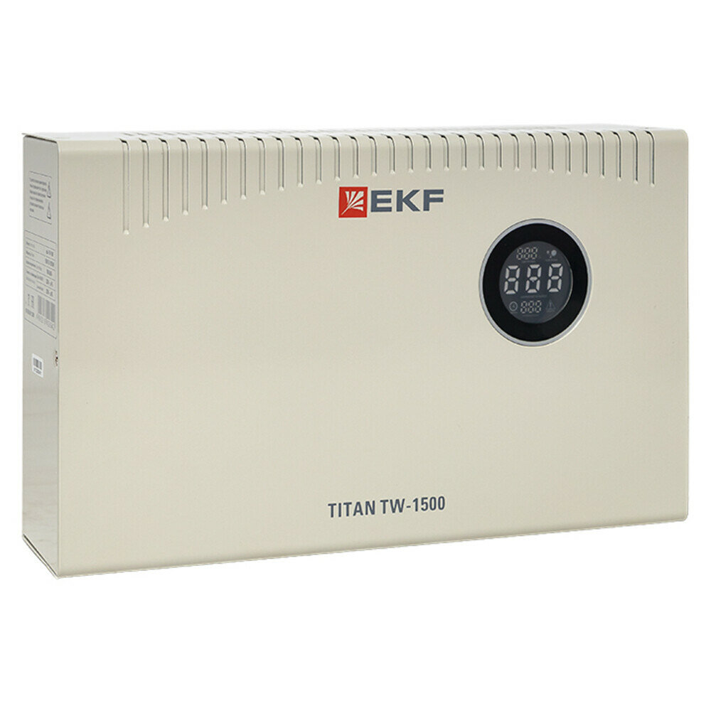 Стабилизатор напряжения EKF PROxima Titan -TW однофазный 220 В 15 кВА симисторный навесной