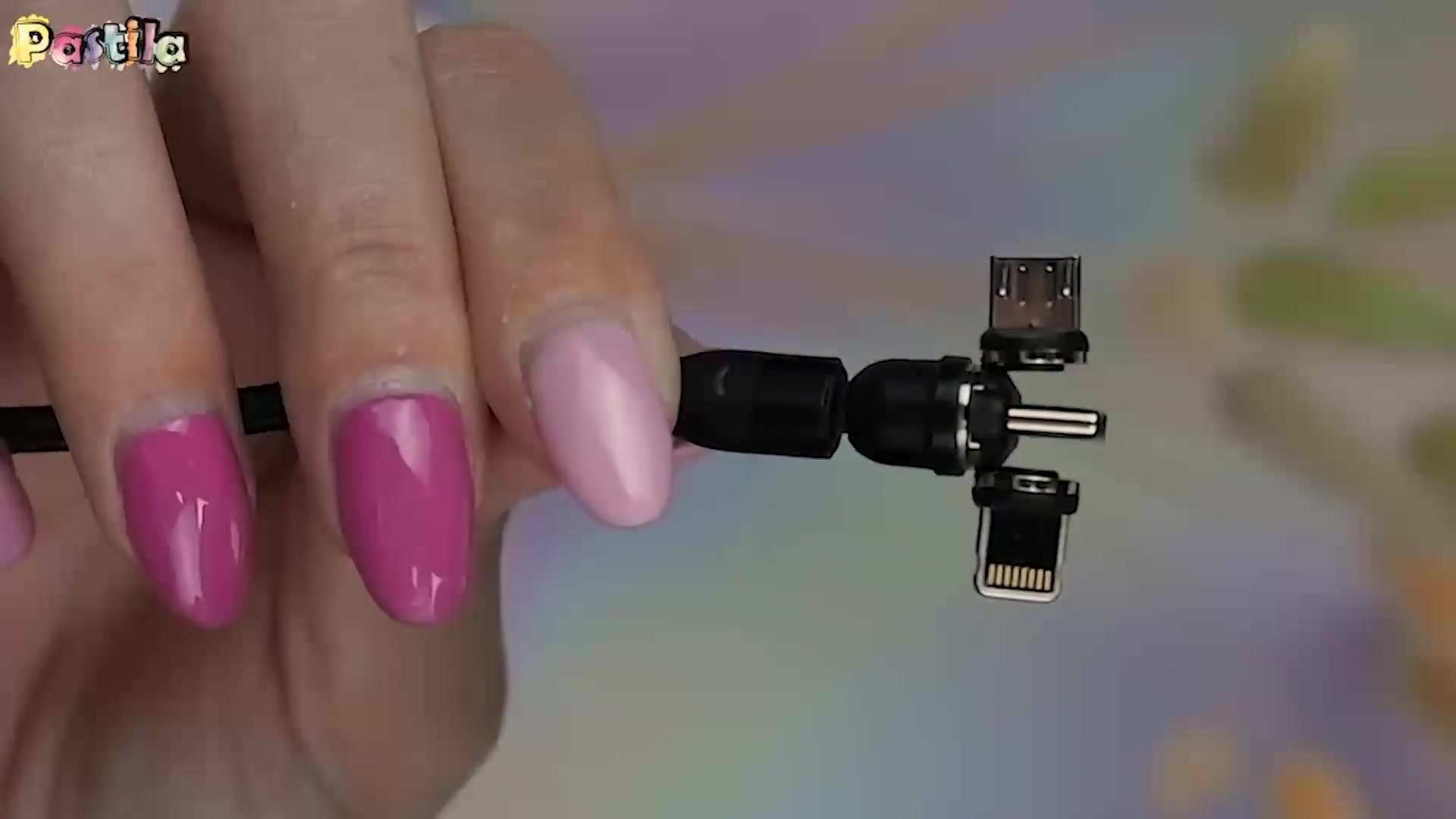 Магнитный поворотный кабель 3 в 1, Type-C, Lightning, Micro USB / Зарядка на айфон, андроид, самсунг (2М) — фото 1