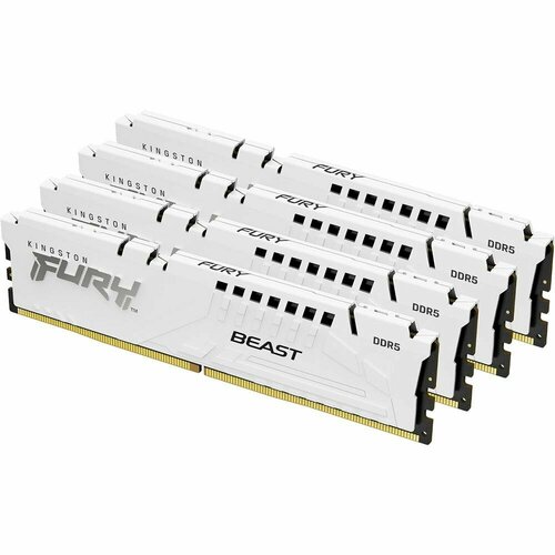 Оперативная память KINGSTON FURY Beast White DIMM DDR5 64GB 4x16GB 6000 MHz KF560C40BWK4-64 27320₽